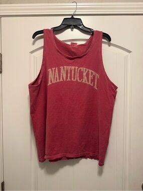 Vintage Comfort Colors Nantucket Graphic Tank Top - Size L unisex